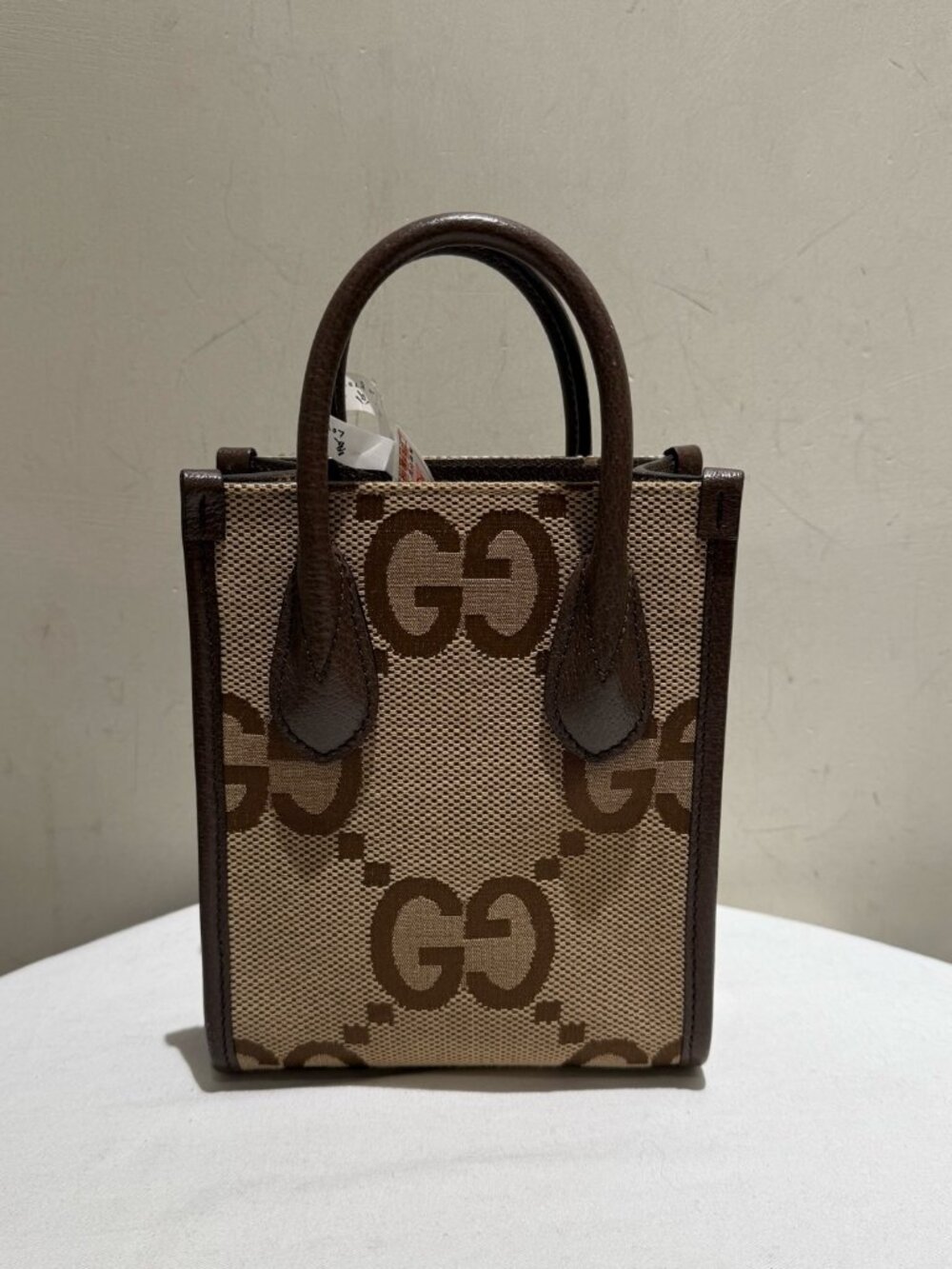 Gucci Jumbo GG Mini Tote Canvas Handbag